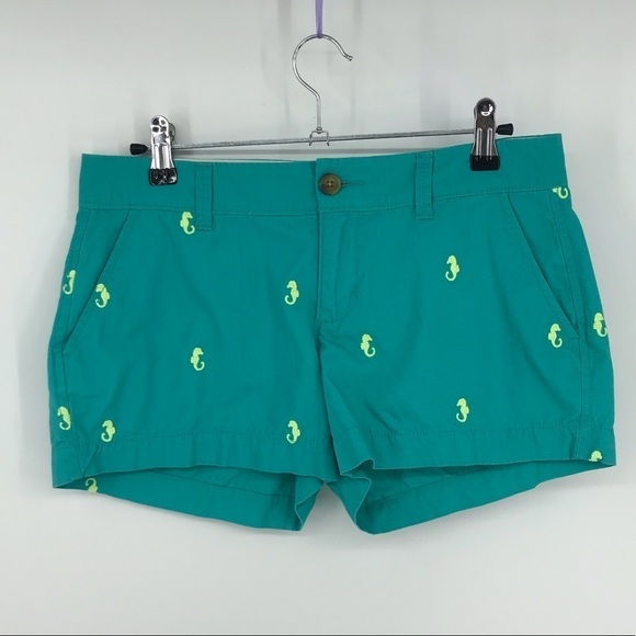 Old Navy Womens Seahorse Pattern Teal Shorts Size 2 - Picture 3 of 8